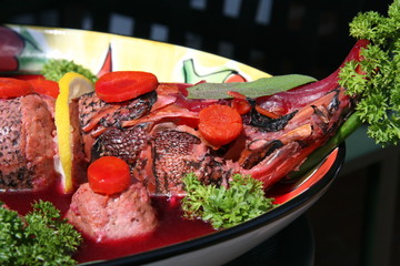 gefilte fish platter
