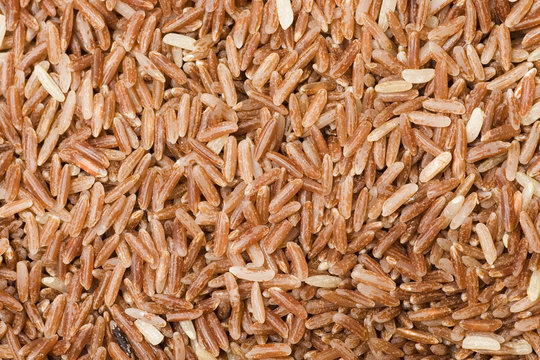 Brown rice grain texture..