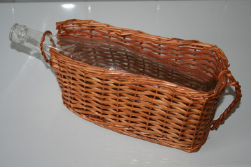 porte bouteille osier