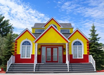 beutiful colored house
