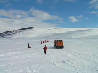 Zelfklevend Fotobehang Antarctica training camp © PRinMD68