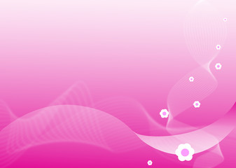 Pink background with flowers