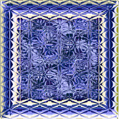 Blue colored stained glass