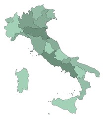 Italien mit Provinzen