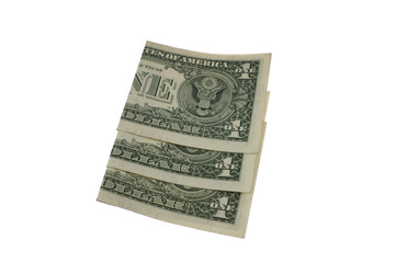 Folded dollar bills