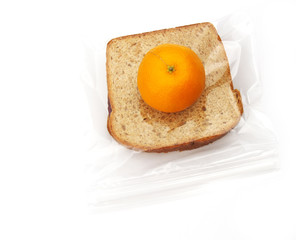 lunch - sandwich and orange