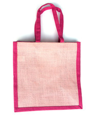 sac en jute rose