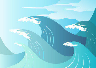 High Seas - Huge waves break