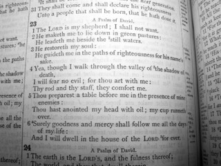 vintage bible 23rd psalms