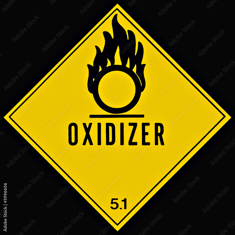 Wall mural oxidizer sign