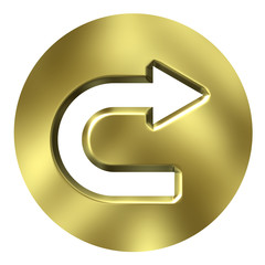 3D Golden Arrow Button 