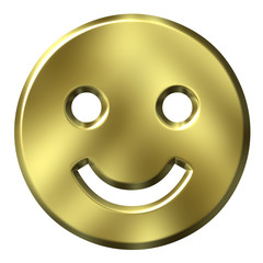 3D Golden Smiley