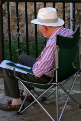 elderly gentleman sitting