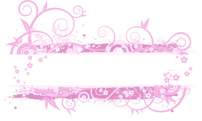 Banner illustration, pink design element