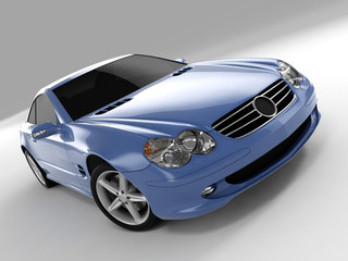Obraz na płótnie Canvas light-blue sports car