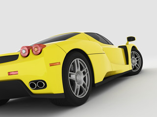 yellow sports car