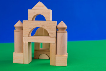 Castle of wood blocks