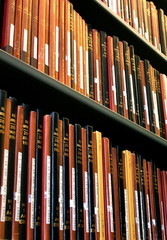 Close-up of Shelf of Books in a Library