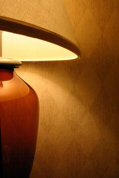 Detail of Brown Glass Lamp