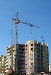 Fototapeta na wymiar Building crane