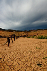 Empty Dam in drought