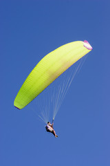 Yellow paraglider
