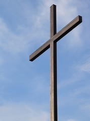 Cross against the blue sky