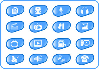 Miscellaneous multimedia vector icons