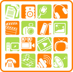 Miscellaneous multimedia vector icons