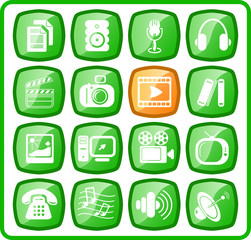 Miscellaneous multimedia vector icons
