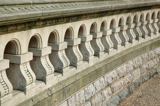 Ornate ballustrade on grounds of United States Captiol
