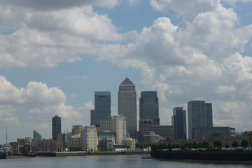 Fototapeta na wymiar London Docklands skyline