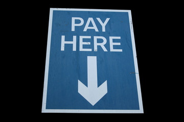 pay here sign