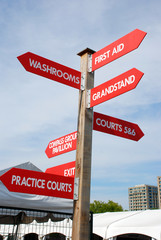 Obraz premium Signs information for visitors and tourists
