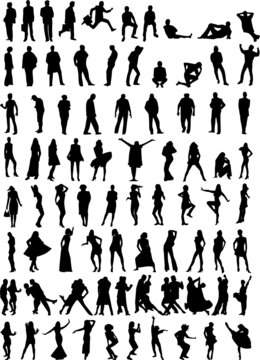80 people silhouettes