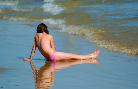 Girl On Beach/