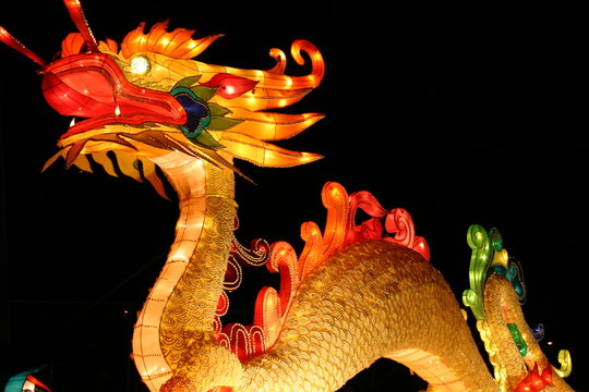 dragon during chinese new years lantern festival