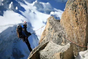 Photo sur Plexiglas Alpinisme Alpiniste en contemplation