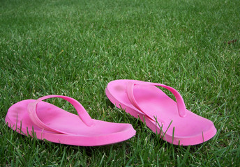 pink flip-flops