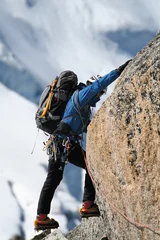 Photo sur Plexiglas Alpinisme Alpiniste en escalade