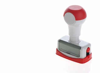 plastic stamp tools isolated over white background