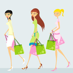 Women, shopping concept