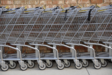 Row of Shopping Carts