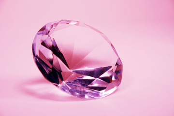 brilliant pink diamond with pink background