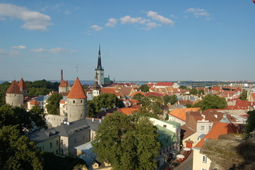 Fototapeta na wymiar panorama z Tallina