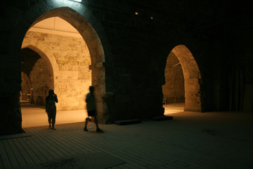 Fototapeta premium knight templer tunnel jerusalem israel