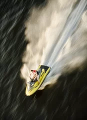 Peel and stick wall murals Water Motor sports waverunner on the speed