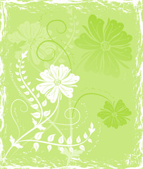 Grunge paint flower background, element for design, vector