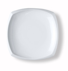 blank and empty white dish