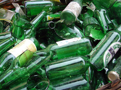 fond d'&eacute;cran bouteilles en verre